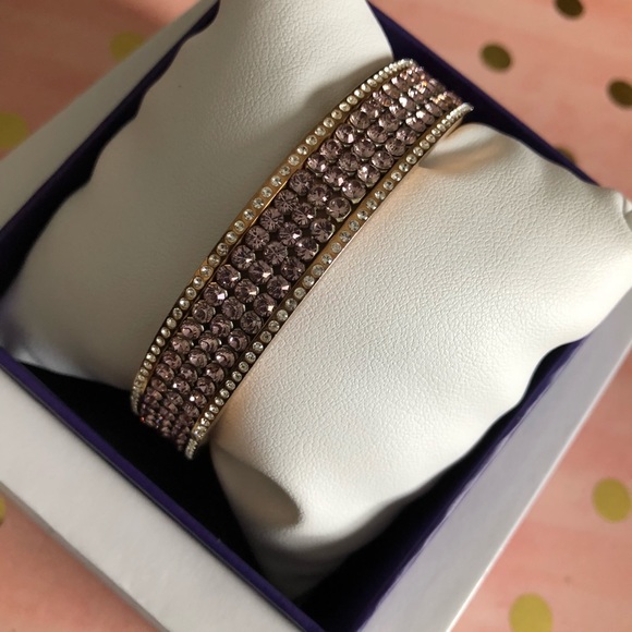 Rose Gold Swarovski Crystal Bangle - Picture 2 of 7